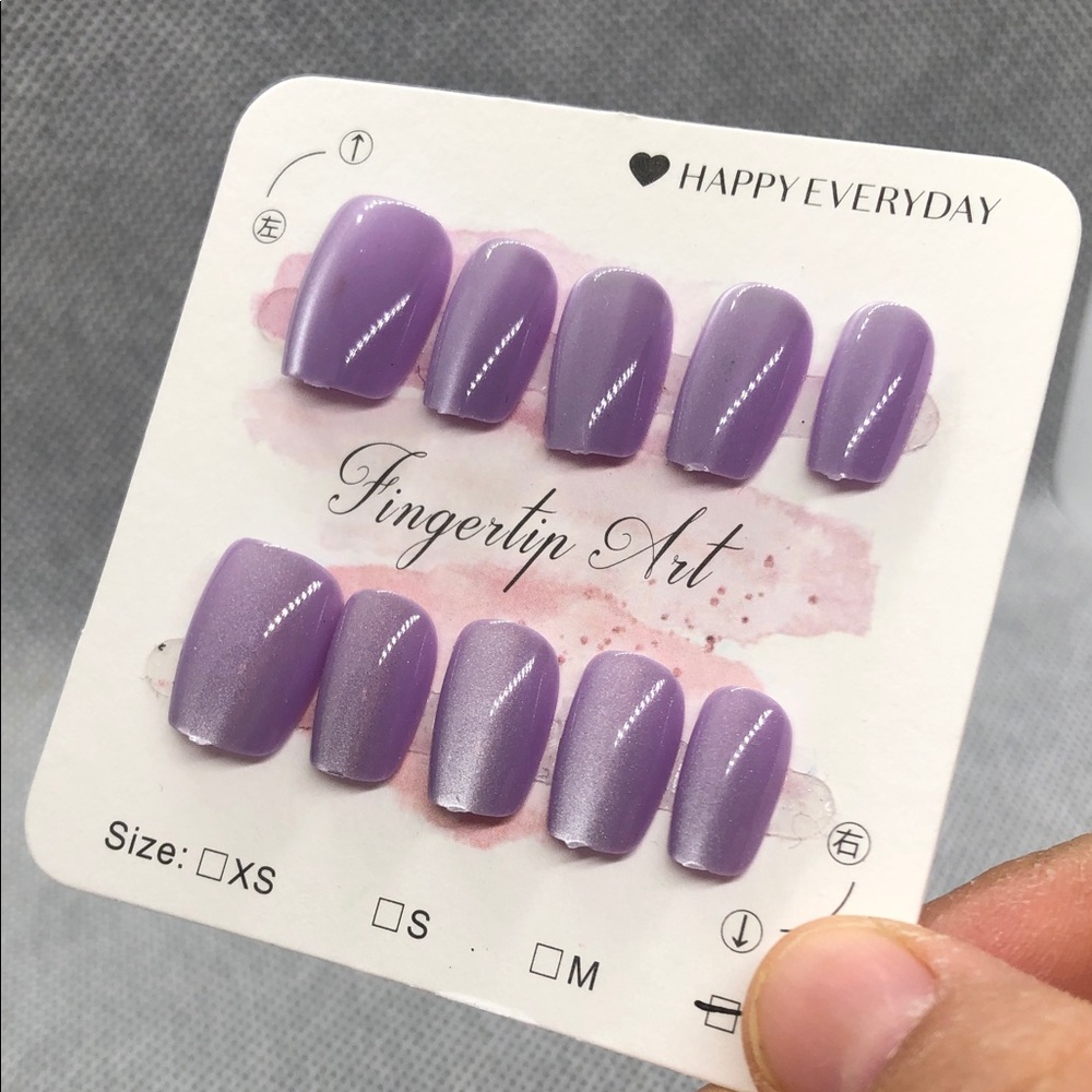 Purple Press-On Nail Set
